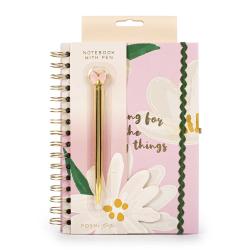 Notitzbuch und Stift Posh + Pop Flower