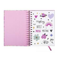 Notizbuch inkl. 4 Leuchtstifte Posh + Pop Karo