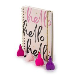 Notizbuch inkl. 4 Leuchtstifte Posh + Pop Hello