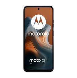 Smartphone mit Motorola-Logo auf dem Bildschirm. Modellbezeichnung moto g34 5G.