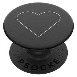 PopSocket - White Heart Black, 1 Stück 