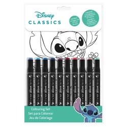 Disney Mal-Set Malen nach Zahlen Lilo & Stitch 10 farbige Marker + 2 Malvorlagen