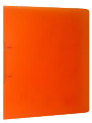 orangefarbener Ordner. Glatte Oberfläche. Geschlossen, ohne sichtbare Inhalte.