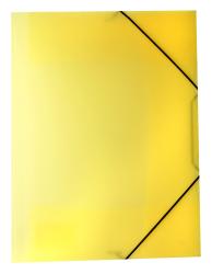 Gelbe transparente Folie mit schwarzem Rahmen. Einfaches, minimalistisches Design.