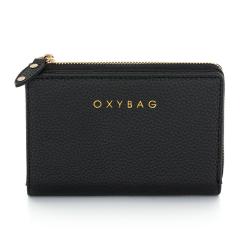 OXYBAG Geldbörse aus Leder 14 x 10 x 2 cm schwarz