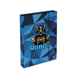 OXYBAG Schultaschen-Set Premium Sherpy Roboter 4-teilig blau