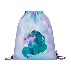 OXYBAG Schultaschen-Set Premium Sherpy Einhorn 4-teilig lila