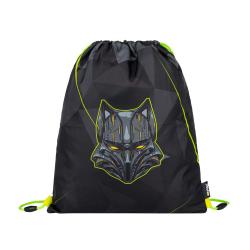 OXYBAG Schultaschen-Set Premium Sherpy Wolf 4-teilig schwarz