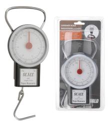 Luggage Scale mit analoger Anzeige. Maximalgewicht 32 kg, integriertes Maßband.