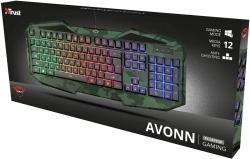 Trust Gaming Keyboard - GXT 830-RW Avonn, mit LED-Beleuchtung, camo green 