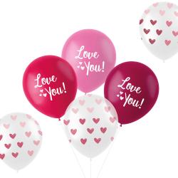 Ballons Love You! 33 cm 6 Stück mehrere Farben