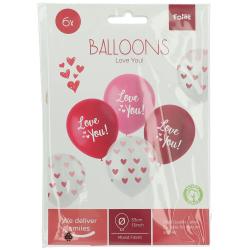 Ballons Love You! 33 cm 6 Stück mehrere Farben