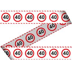 Hintergrund mit wiederholten Verkehrsschildern. Schilder zeigen eine Geschwindigkeitsbegrenzung von 40 km/h.