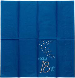 FOLAT Servietten Elegant True Blue Happy 18th 33 x 33 cm 10 Stück blau