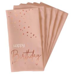 FOLAT Servietten Elegant Lush Blush Happy Birthday 33 x 33 cm 10 Stück pink