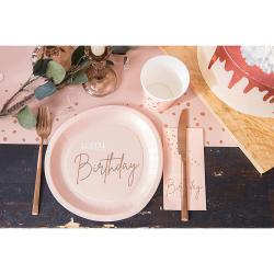 FOLAT Servietten Elegant Lush Blush Happy Birthday 33 x 33 cm 10 Stück pink