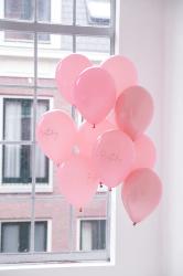 FOLAT Luftballons Zahl 18 aus Latex ca. 30 cm 12 Stk rosa/roségold