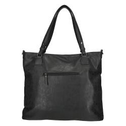 Shopper aus PU-Leder 41 x 13 x 37 cm schwarz