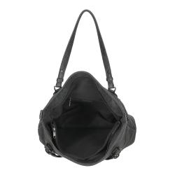 Shopper aus PU-Leder 41 x 13 x 37 cm schwarz