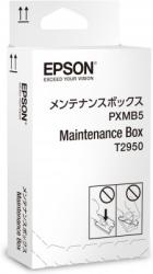 Weißer Karton mit der Aufschrift 'Epson Maintenance Box'. Enthält Hinweise zur Handhabung.