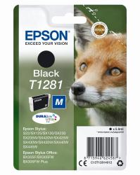 Schwarze Tintenpatrone von Epson. Abgebildet ist ein Fuchs im Hintergrund.