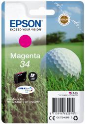 Magenta Tintenpatrone von Epson. Abbildung eines Golfballs auf grünem Rasen.