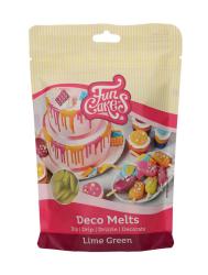 Verpackung von Deco Melts in Limettengrün. Geeignet zum Dippen, Drizzeln und Dekorieren von Backwaren.