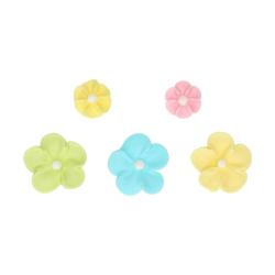 Figuren aus Zuckerguss Pastellblumen 32 Stück