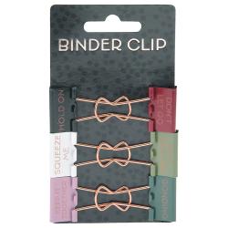 Büroklammer Binder Clip dotted 6 Stück bunt 