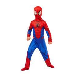 Kinderkostüm Spider-Man mit Stoffmaske Größe S rot/blau