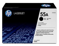 Schwarze Druckerpatrone für HP LaserJet. Modell 55A, geeignet für professionelle Druckergebnisse.