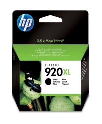 Schwarze Druckerpatrone für HP Officejet 920XL. Verpackung zeigt einen Schmetterling auf grünen Pflanzen.