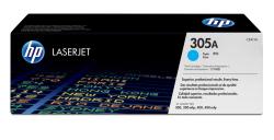 Schwarze Verpackung für HP LaserJet Druckerpatrone. Aufdruck mit dem Logo von HP. Farbcode: Cyan. Hinweis auf professionelle Druckqualität.
