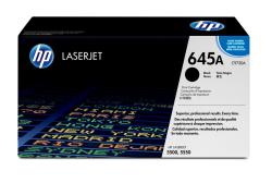 Schwarze Druckerpatrone von HP. Modell 645A, für LaserJet Drucker.