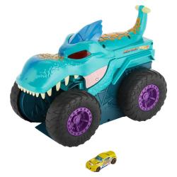 MATTEL Hot Wheels Monster Trucks Car Chompin' Mega Wrex türkis