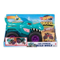 MATTEL Hot Wheels Monster Trucks Car Chompin' Mega Wrex türkis