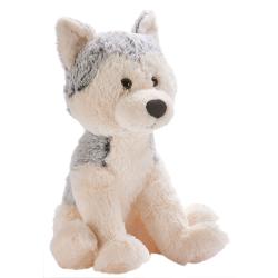 Plüschtier Husky 45 cm grau