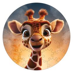 Holzpuzzle Giraffe 37-teilig bunt