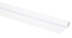 Rolle mit weißem Papier, leicht gewellt. Das Papier ist glatt und unbedruckt.
