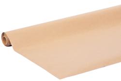 Braunes Papier auf einer Rolle. Es ist glatt und unbedruckt.