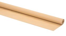 Braunes Papier auf einer Rolle. Es ist glatt und unbedruckt.