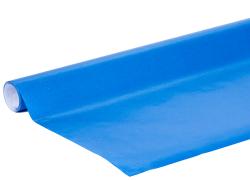 Rolle blauer Geschenkpapier. Glatte Oberfläche, leicht glänzend.