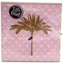 Servietten Palme 33 x 33 cm 20 Stück rosa