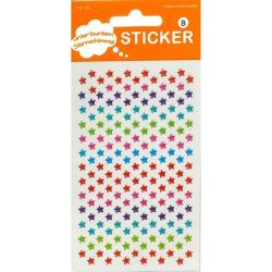 Sticker Kleine bunte 3D Sterne, 1 Blatt 