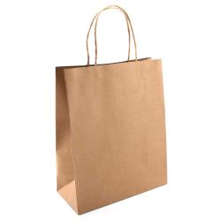 Packpapiertasche blanko 26 x 32 x 12 cm braun