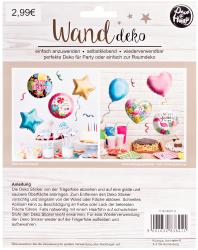 Runder Folienballon mit dem Aufdruck 'Happy Birthday to you'. Verziert mit Flamingos und tropischen Pflanzen.