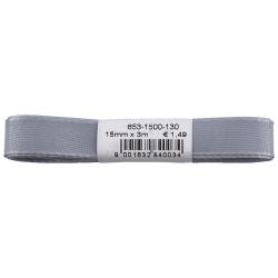 Taftband 15 mm x 3 m silber