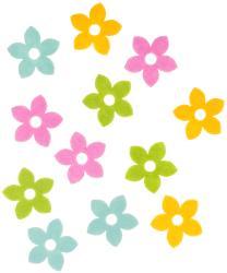 Filzblumen 12 Stück mehrere Farben