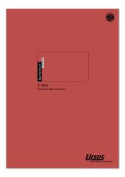 Rotes Spaltenbuch im DIN A4 Format. 40 Blatt, 3 Spalten.