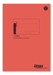 Rotes Kassenjournal im DIN A5 Format. 40 Blätter mit 3 Spalten.